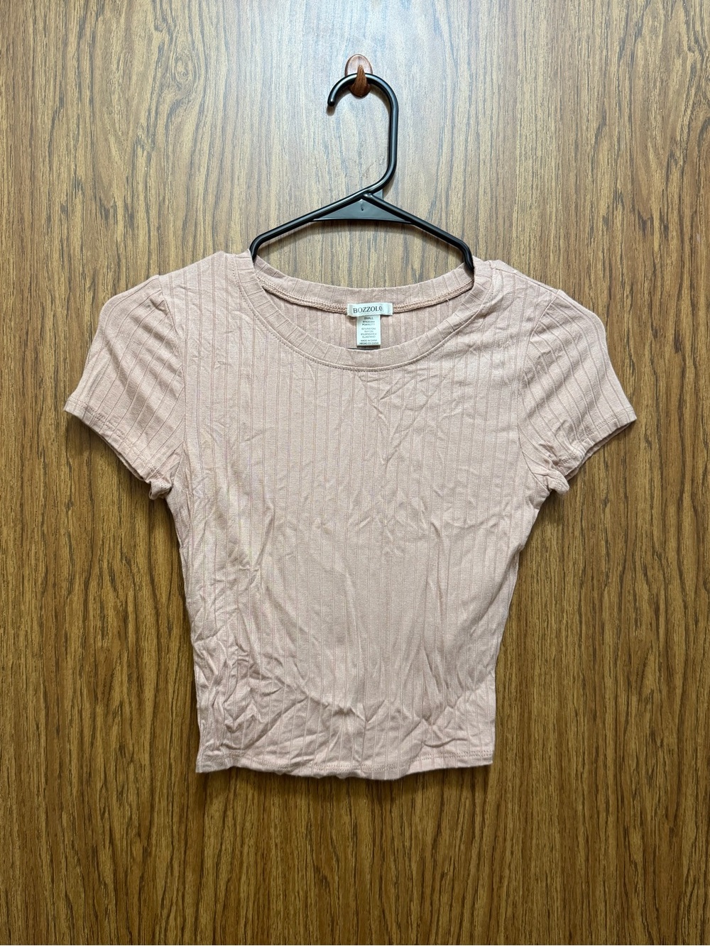 Ribbed Short Sleeve Crop Top